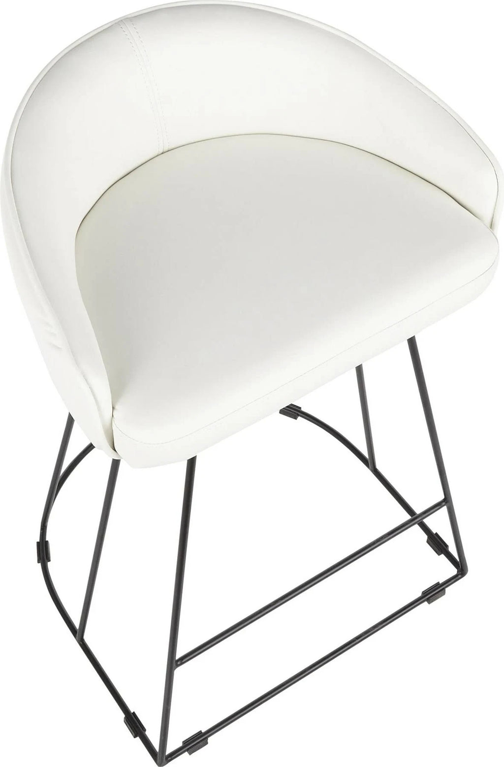 Set of 2 Contemporary Counter Stool Black/White B963