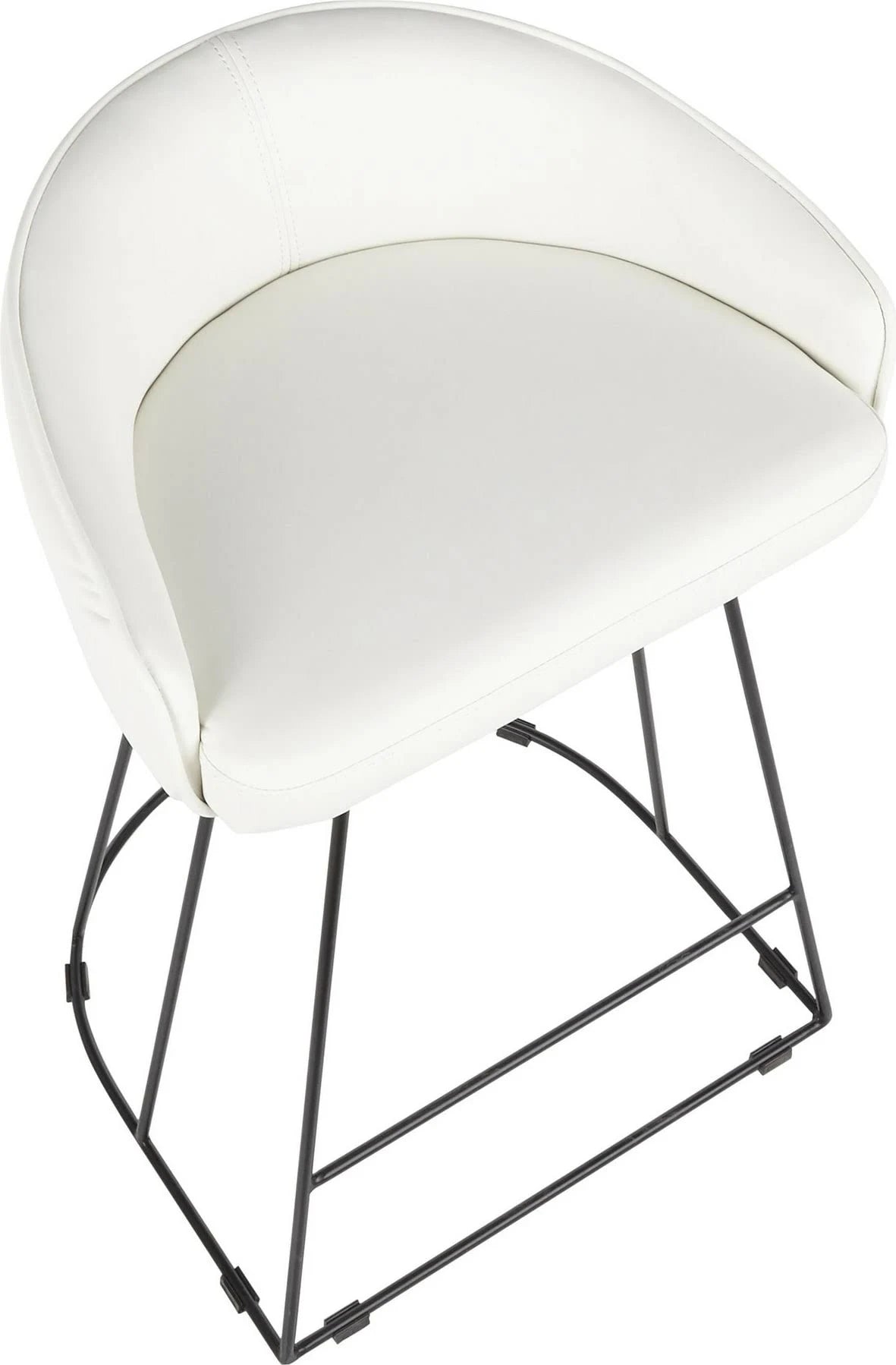 Set of 2 Contemporary Counter Stool Black/White B963