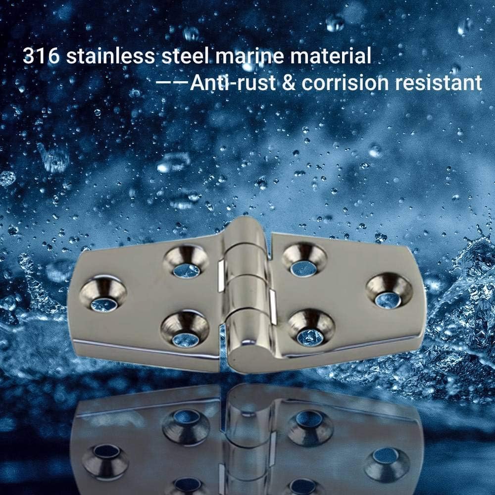 3’’ x 1.5’’ 316 Stainless Steel Marine Grade Door Hinge, Pack of 2 J5888