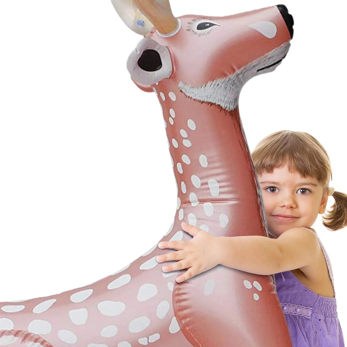 Rose Gold Standing Reindeer Inflatable 74” Tall Z775209