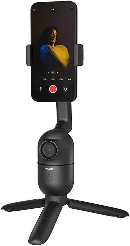 AI-Powered Auto-Tracking Camera Phone Mount Bundle with Video Conference Live Streaming Kit Q52361
