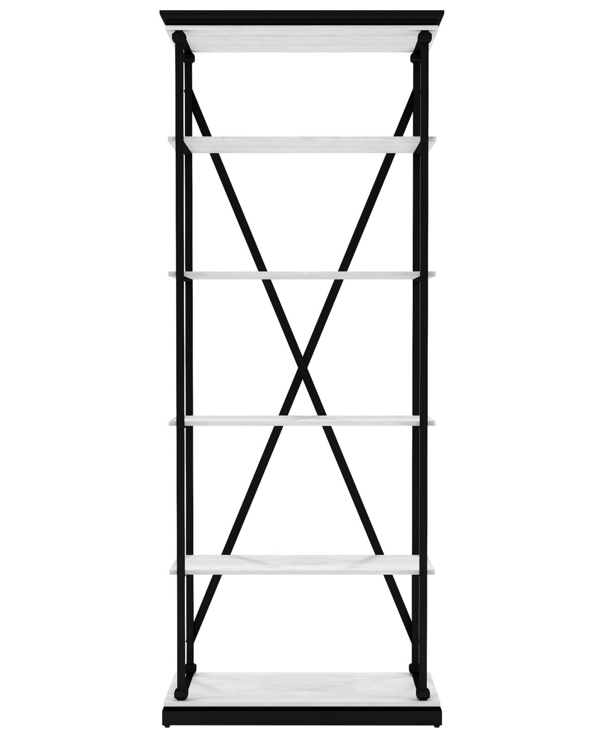 White Open Shelves Bookcase R400786
