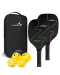 Pickleball Paddles Set of 2 with Carry Bag Wood Pickleball Rackets Y14325