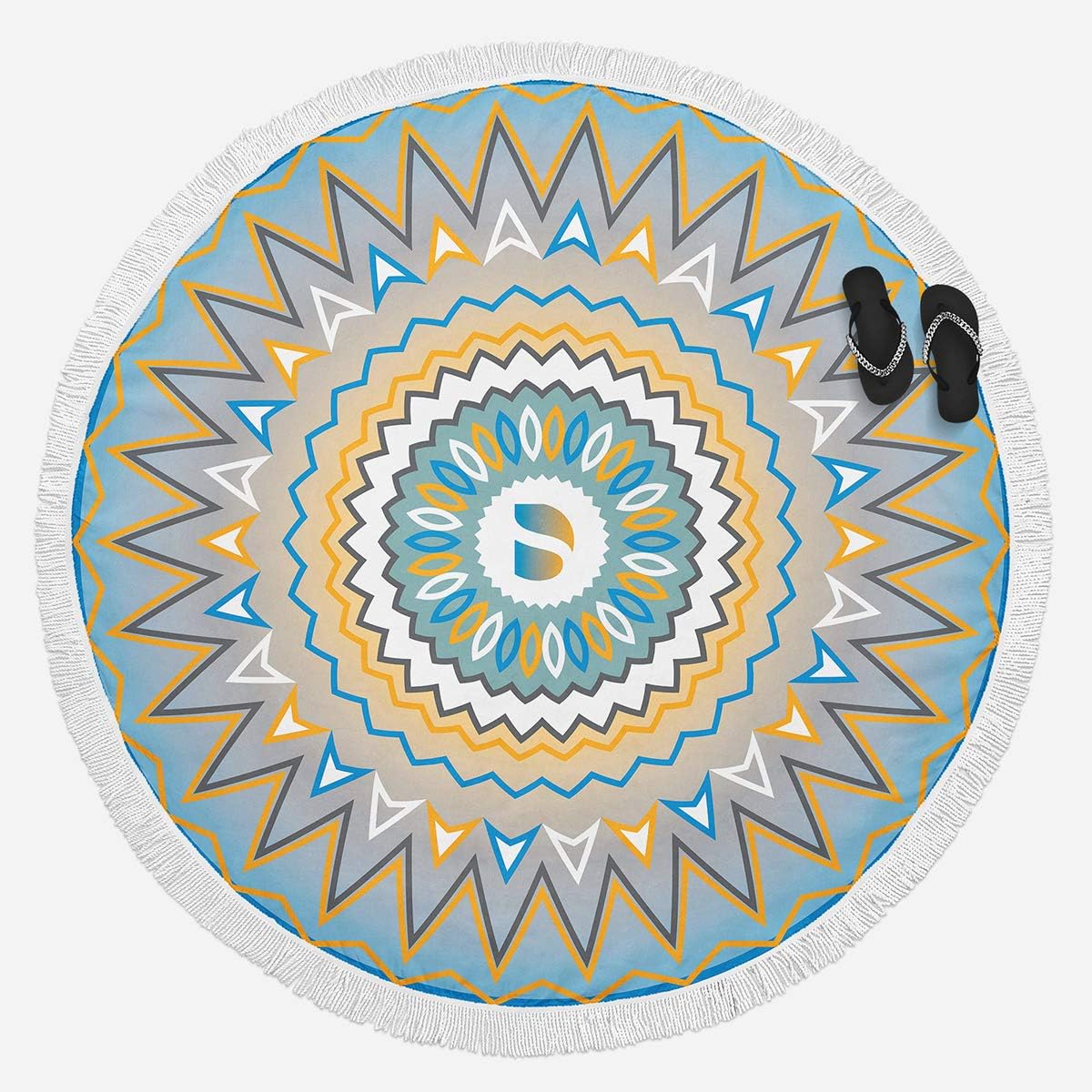 Round Beach Towel with Tassel E295