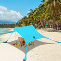 10x10 FT 4 Pole UPF50+ Beach Tent Sun Shelter R124