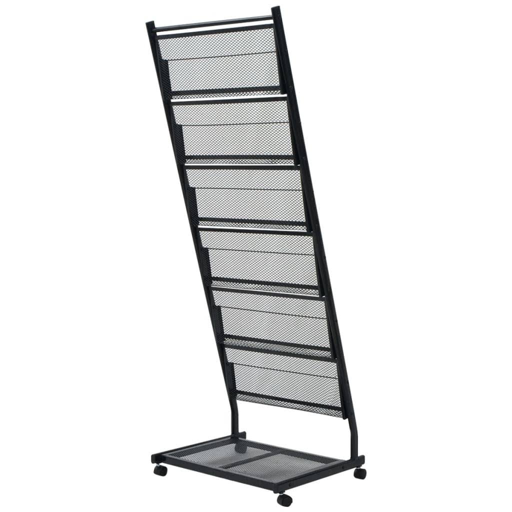 Magazine Rack Black A4 P49807
