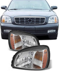 Chrome OE Style Headlights Pair with Amber Side Replacement F312262