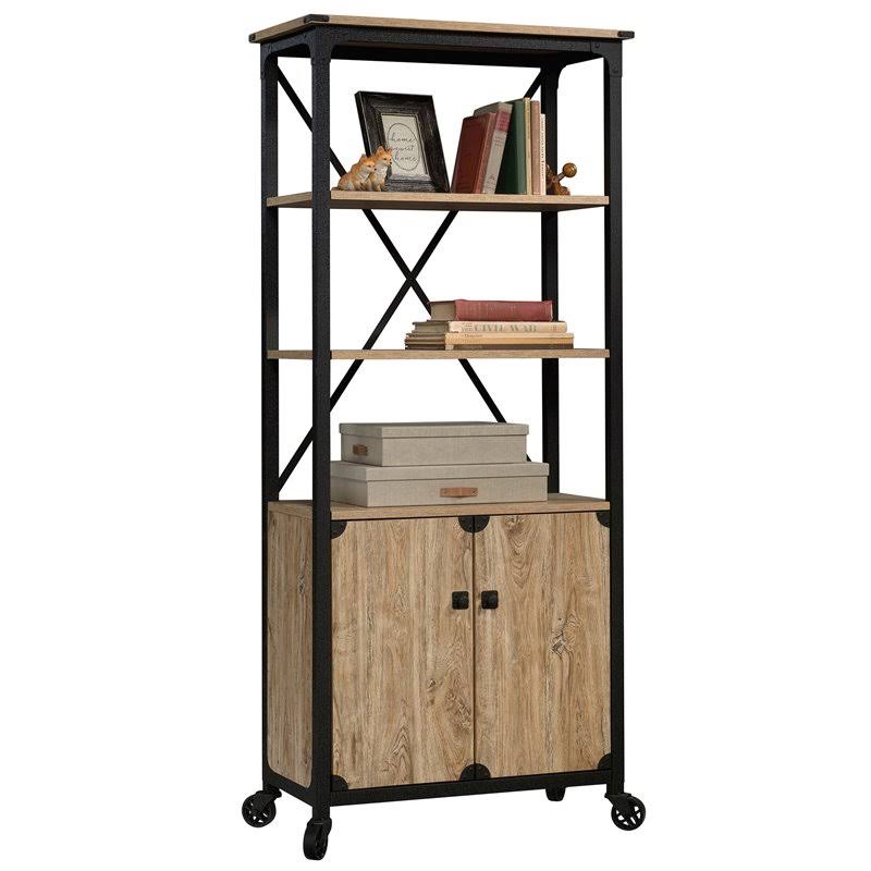 Milled Mesquite Finish Bookcase with Doors L610891
