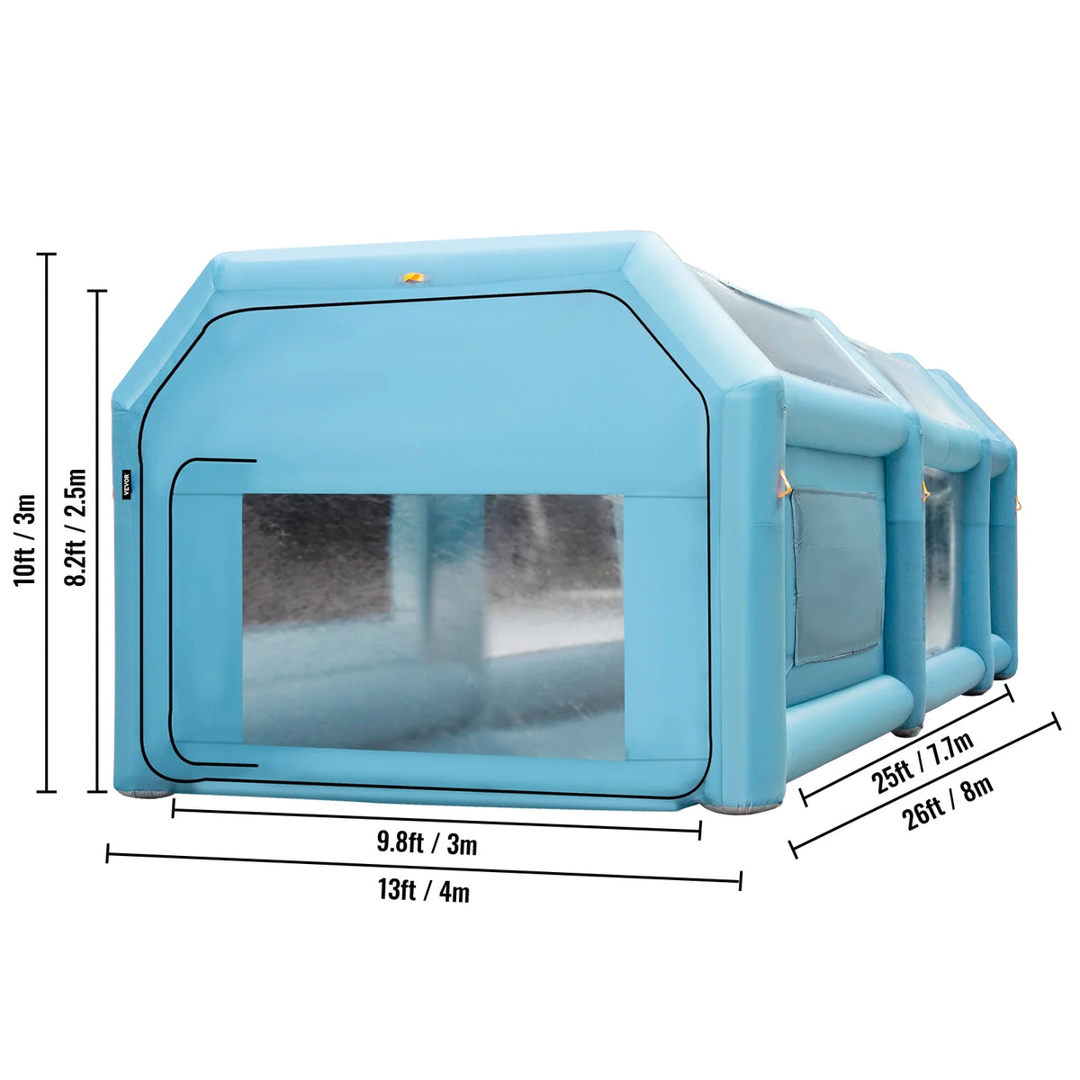 Inflatable Spray Booth Car Paint Tent 26x13x10FT Filter System 2 Blowers Y183483