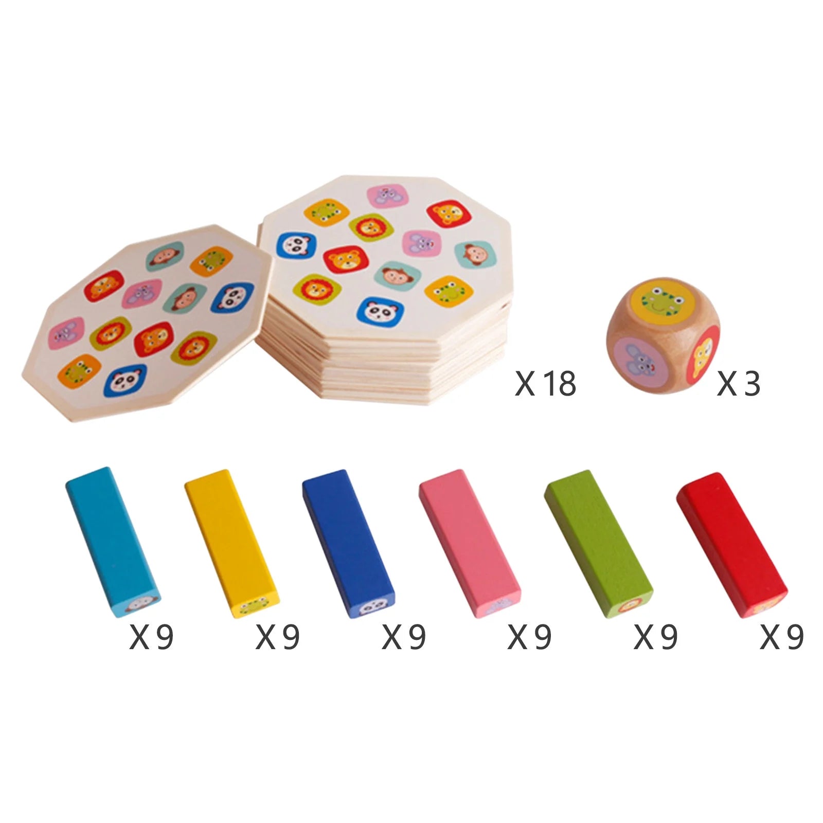 Wooden Building Blocks Stacking Tower Board Game Y8052