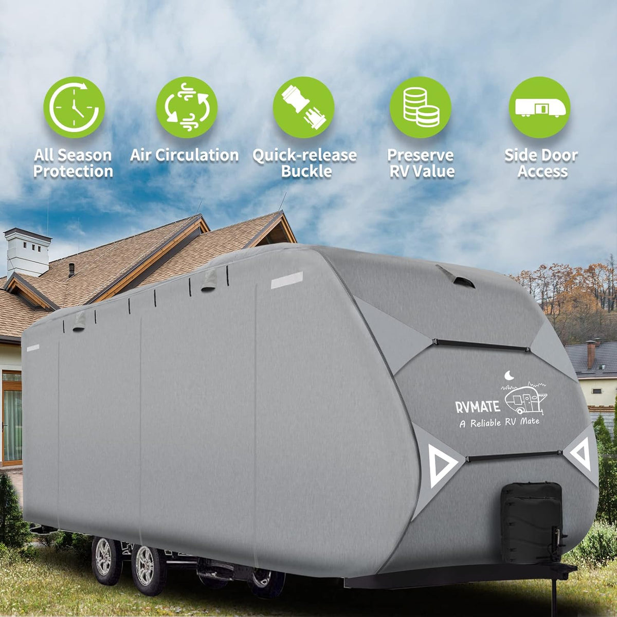 RV Cover for 24’-27’ with Air Vent Design P622