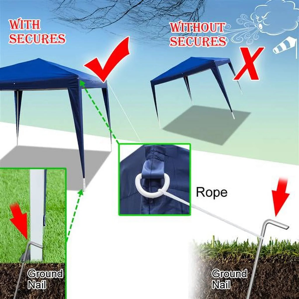 3 x 3M Waterproof Folding Tent Blue K137558