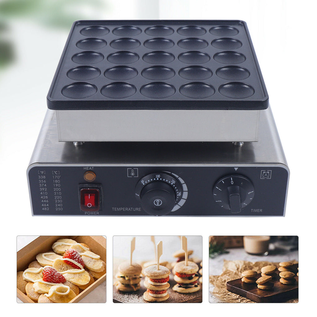 25 Holes Electric Dutch Pancake Maker Nonstick Waffle Maker 800W H323