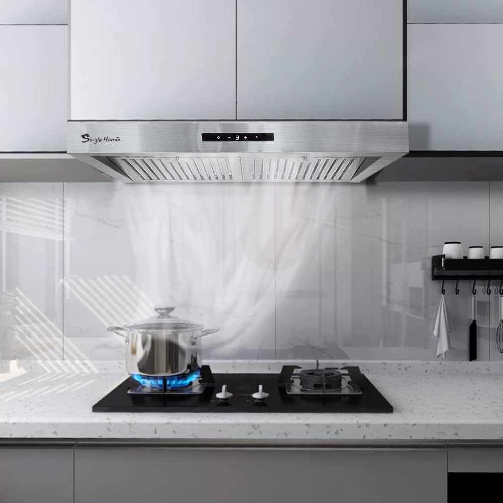30 Inch Under Cabinet Range Hood, 525 CFM Stainless Steel Vent Hoods L29918