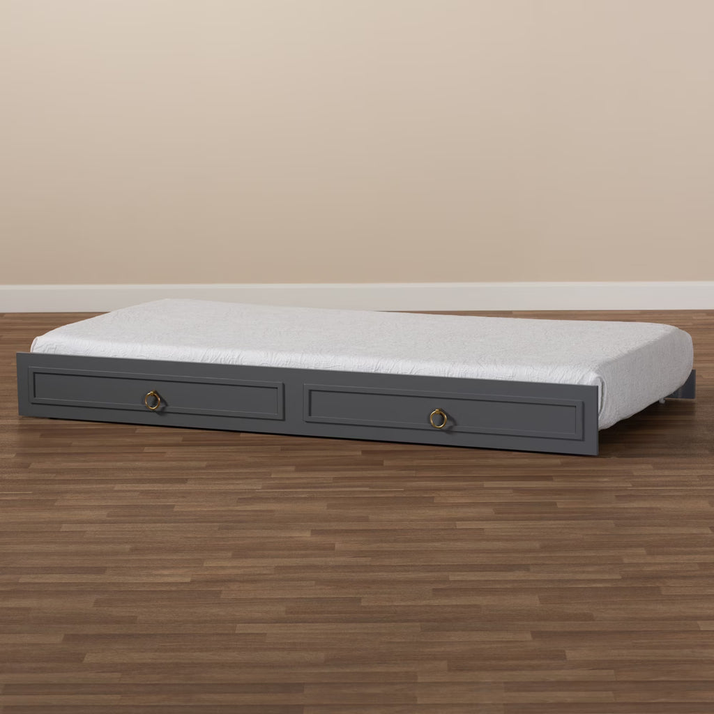 Gray Finished Wood Twin Size Trundle Y5853