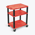 Black 3 Shelves AV Cart V4155