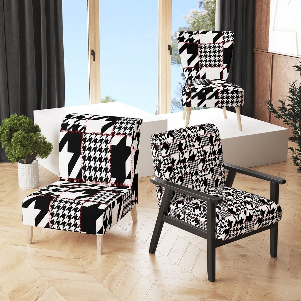 Upholstered Mid-Century Accent Chair Q567