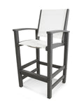 Slate Grey White Sling Bar Chair R22862