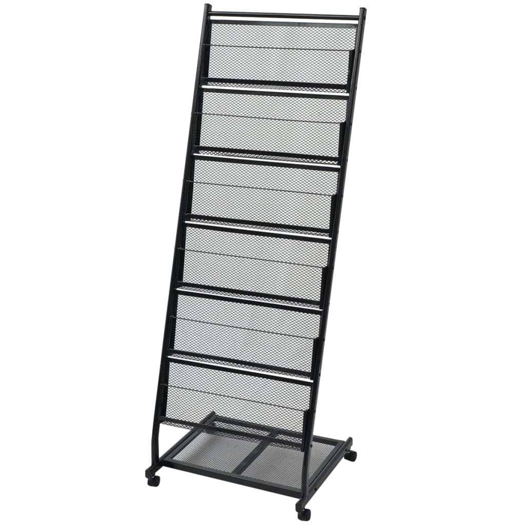 Magazine Rack Black A4 P49807