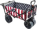 Red/White Collapsible All Terrain Utility Wagon Cart W622