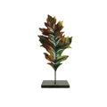 Green and Brown Autumn Leaf Votive Candle Holder J7808