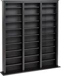 Black Triple Width Barrister Tower Storage Cabinet P71120