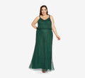 Beaded Blouson Gown - Green Q5491