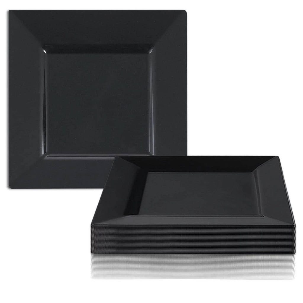 Black Disposable Plastic Cake Plates M814