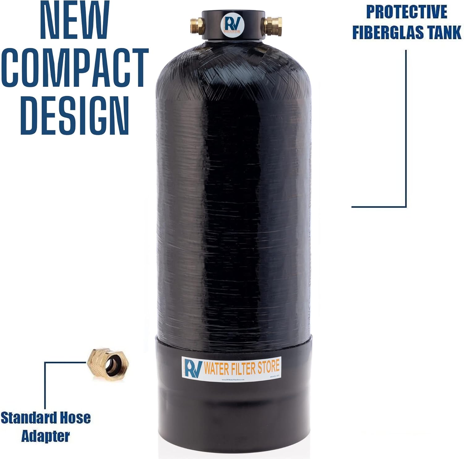 Portable 8,000 Grain RV Water Softener with 3/4" Fittings S278