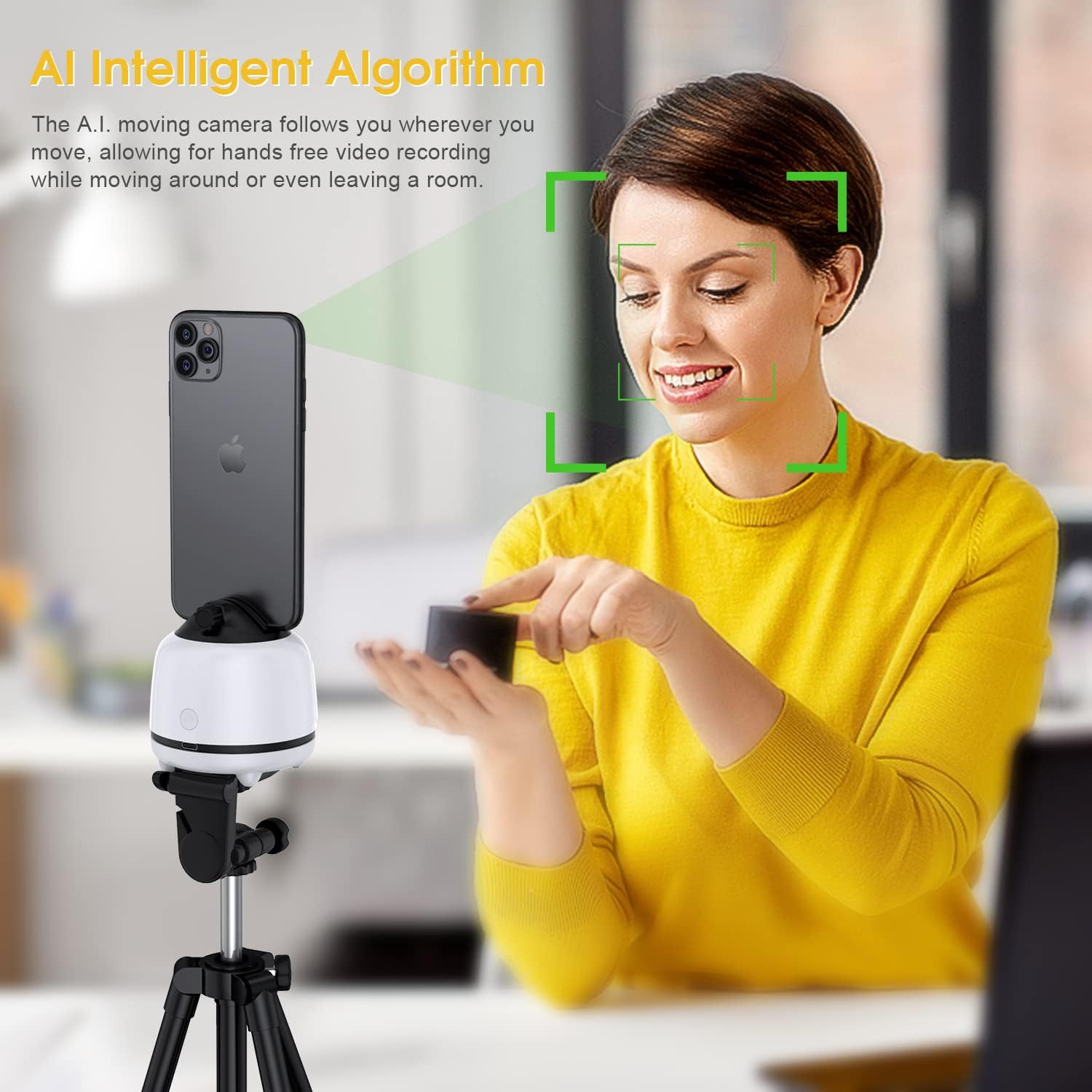 White 360° Rotation Motion Sensor Phone Holder, Pack of 2 P254178