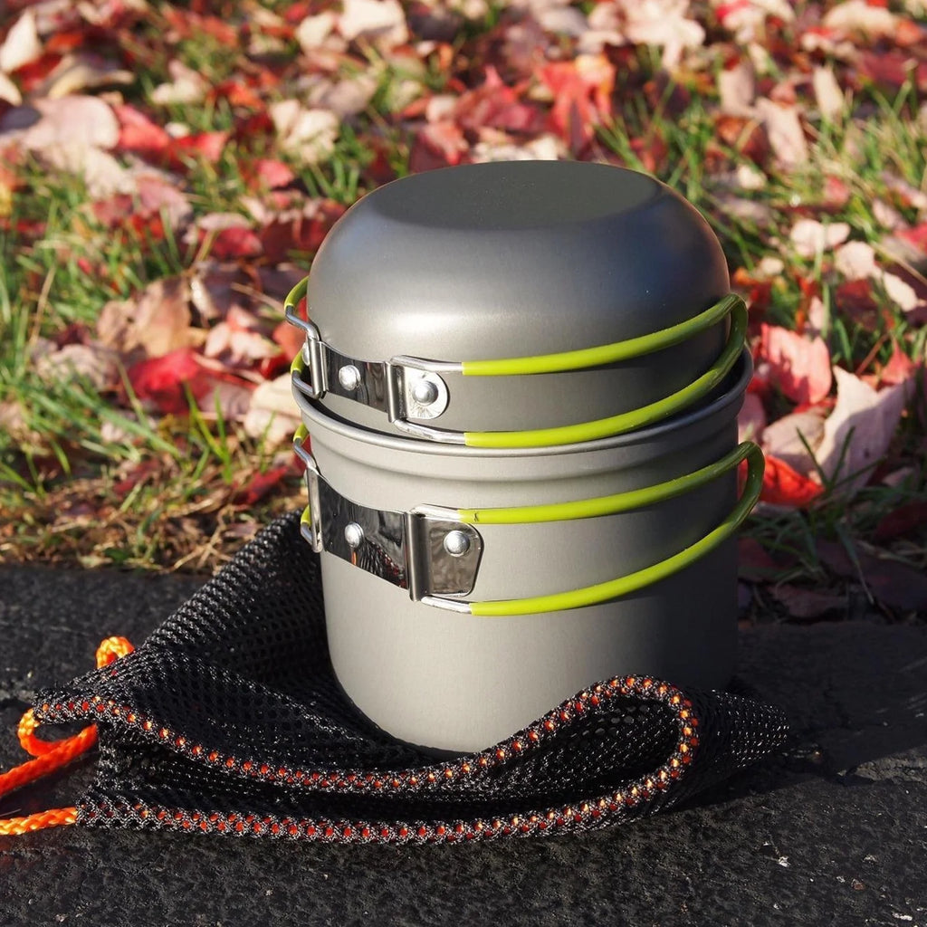 Portable Camping Cookware Set with Non-stick Aluminum Camping Stove P179