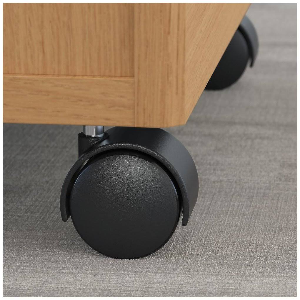 72w Left Handed Corner Desk with 48W Return and Mobile File Cabinet D6456