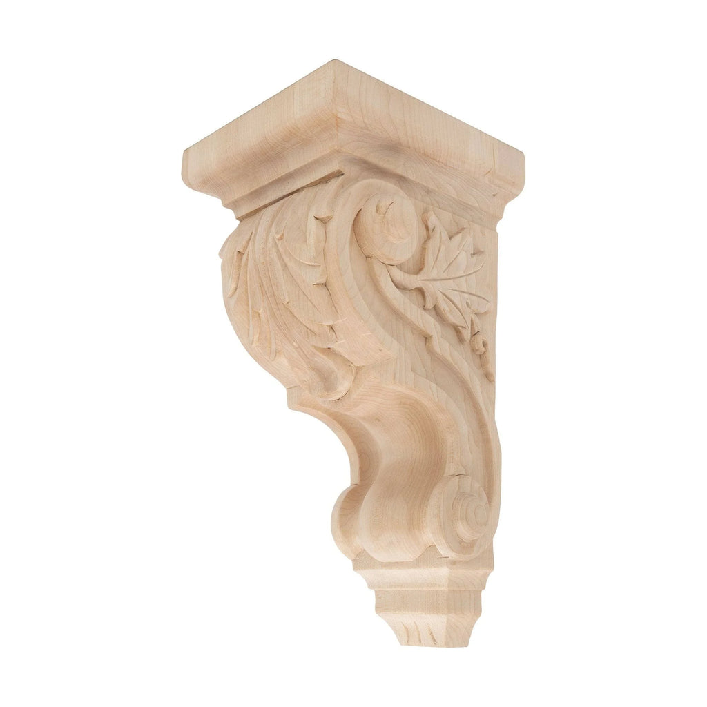 Small Hand Carved Maple Leaf Wood Corbel E17223