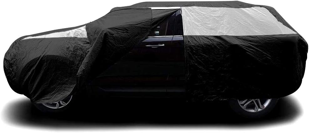 Jet Black Poly 210T Car Cover for Compact SUV 170-187", Pack of 2 C727620