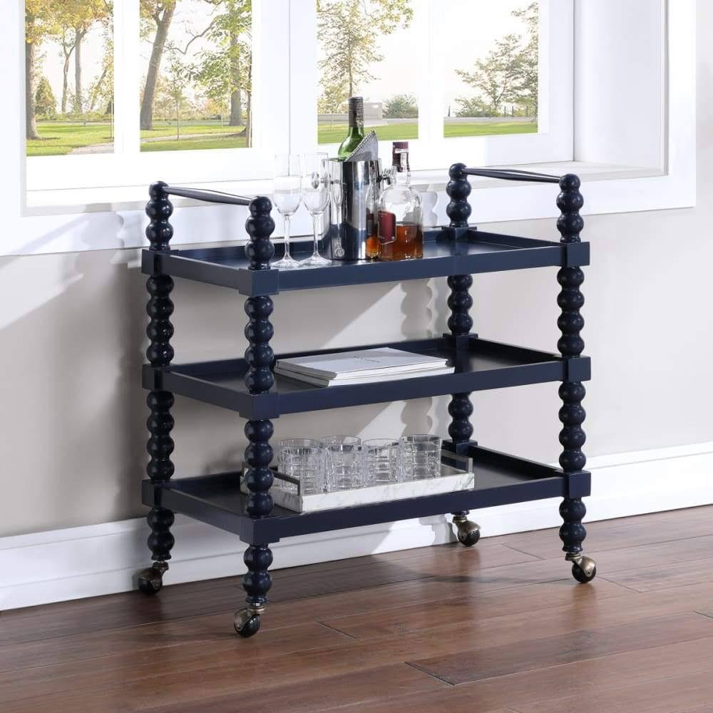 White Wood 3-Shelf Cart M203