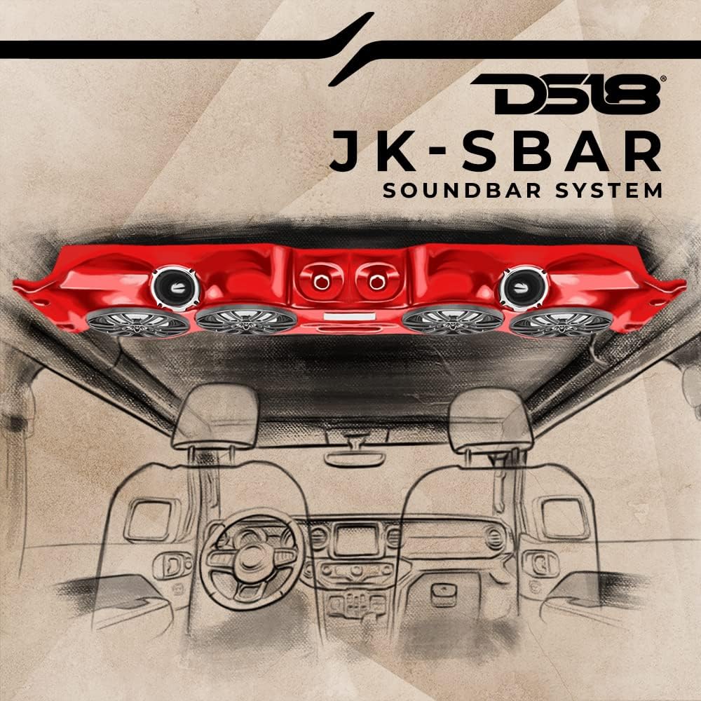 Black Overhead Soundbar for Jeep Wrangler S514196