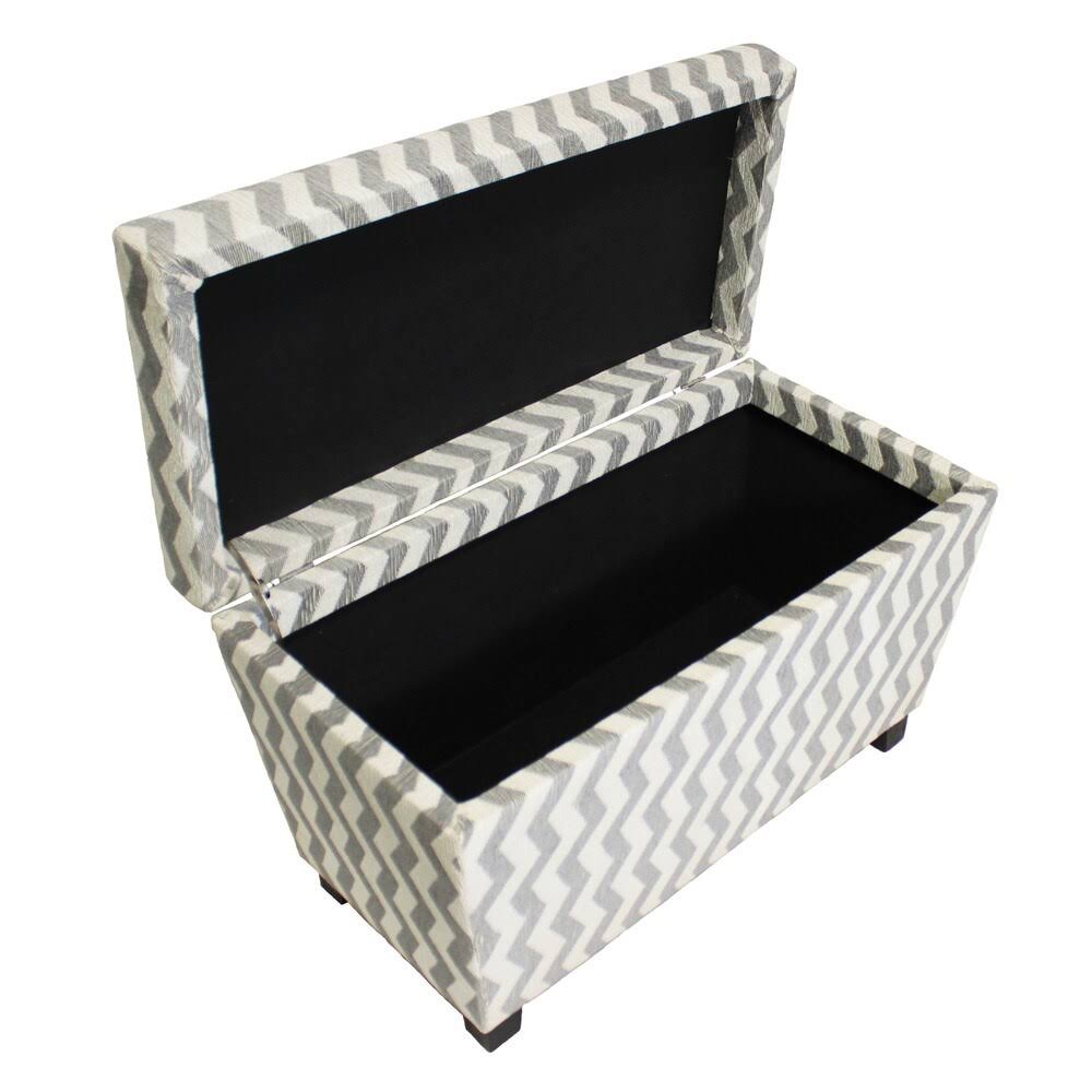 Chevron Fabric Storage Ottoman (Set of 2) O9839