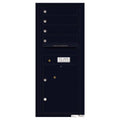 Black Commercial Mailboxes with 4 Tenant Doors and 1 Parcel Locker Y815