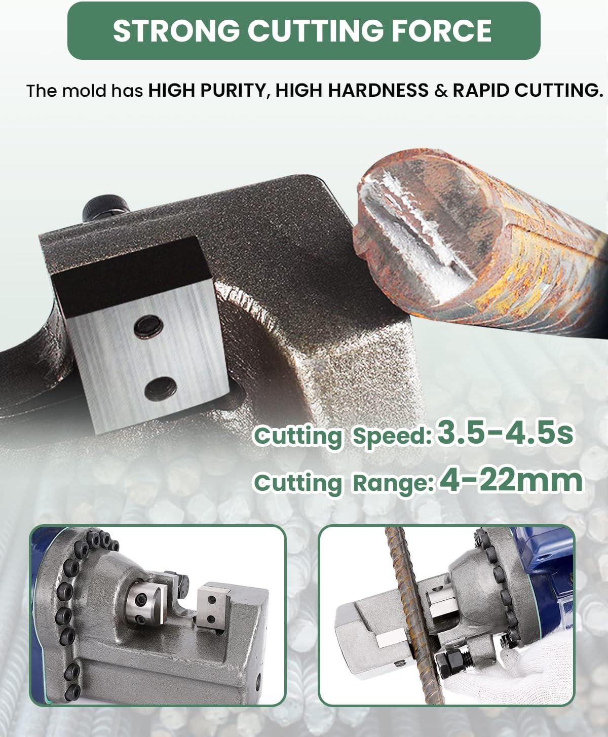 Portable Hydraulic Rebar Cutter 4-22mm X2618