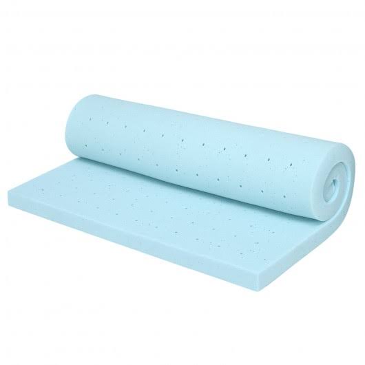4x22 Gel Injection Memory Foam Ventilated Mattress Topper Full Size S9530