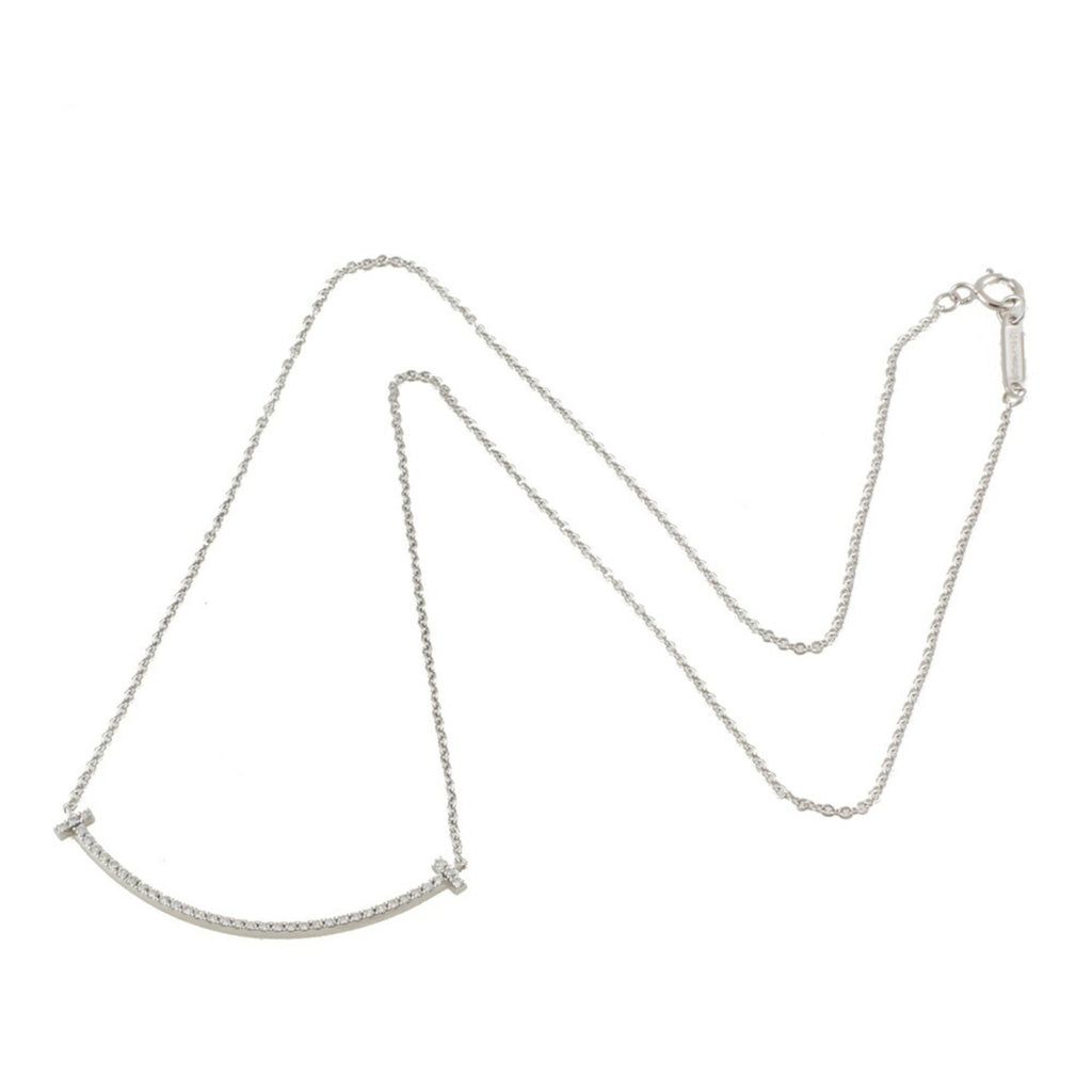 Tiffany T Smile Diamond Necklace 18K Z5845