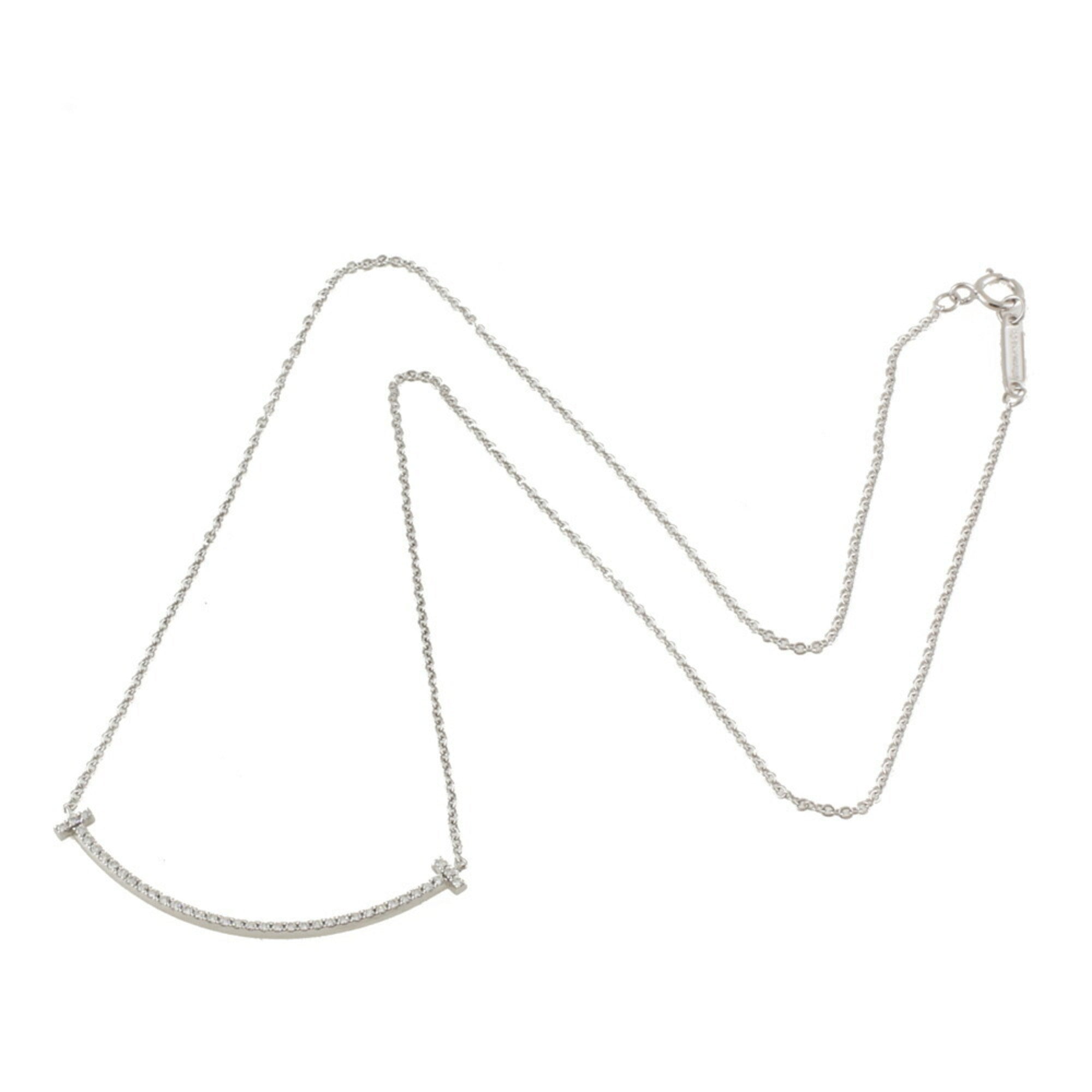 Tiffany T Smile Diamond Necklace 18K Z5845