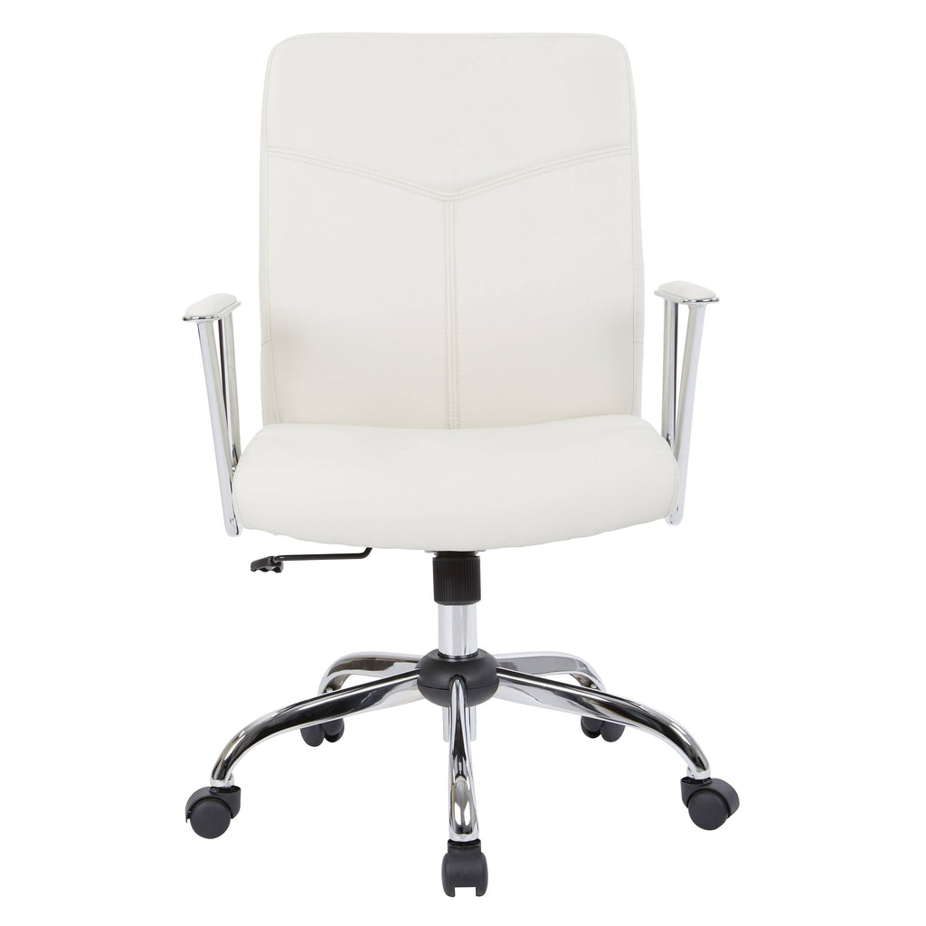 Charcoal Faux Leather Chair with Chrome Base J412806