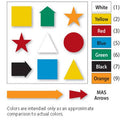 0.75 in. Orange Magnetic Square Indicators, Pack of 20 R721531