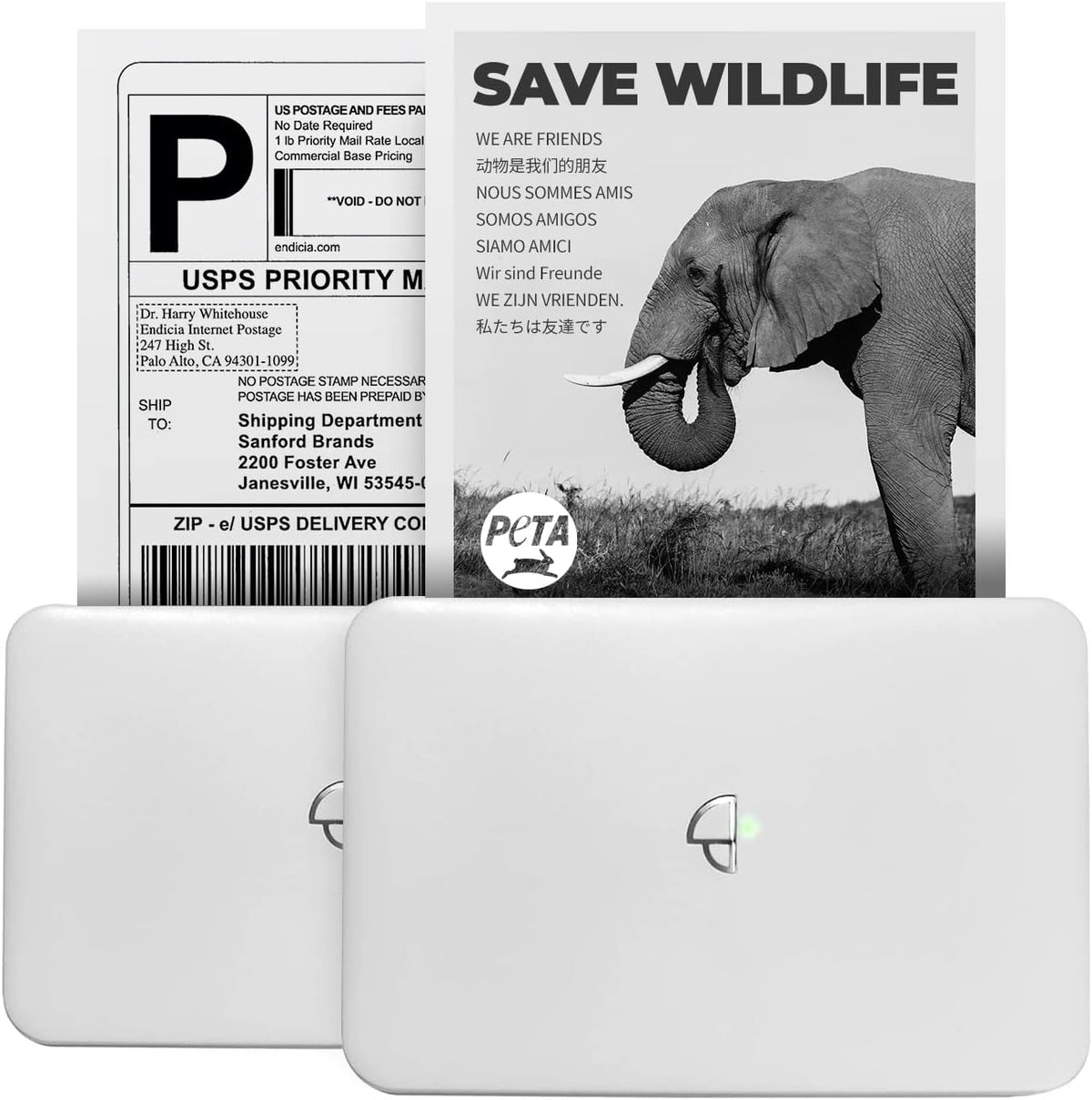 Wireless Thermal Printer for Printing Sticker, Logo, Label, Receipt, Photo, 300dpi Grayscale Q3361