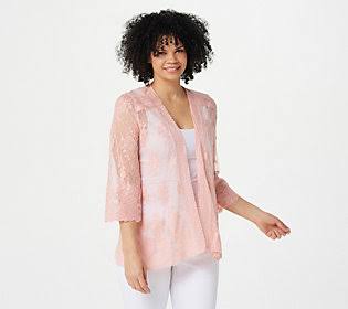 Lace Cardigan, Size X-Small, Ballet Pink I600413