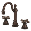 Oil-Rubbed Bronze Widespread Lavatory Faucets with Pop-Up Drain B4726