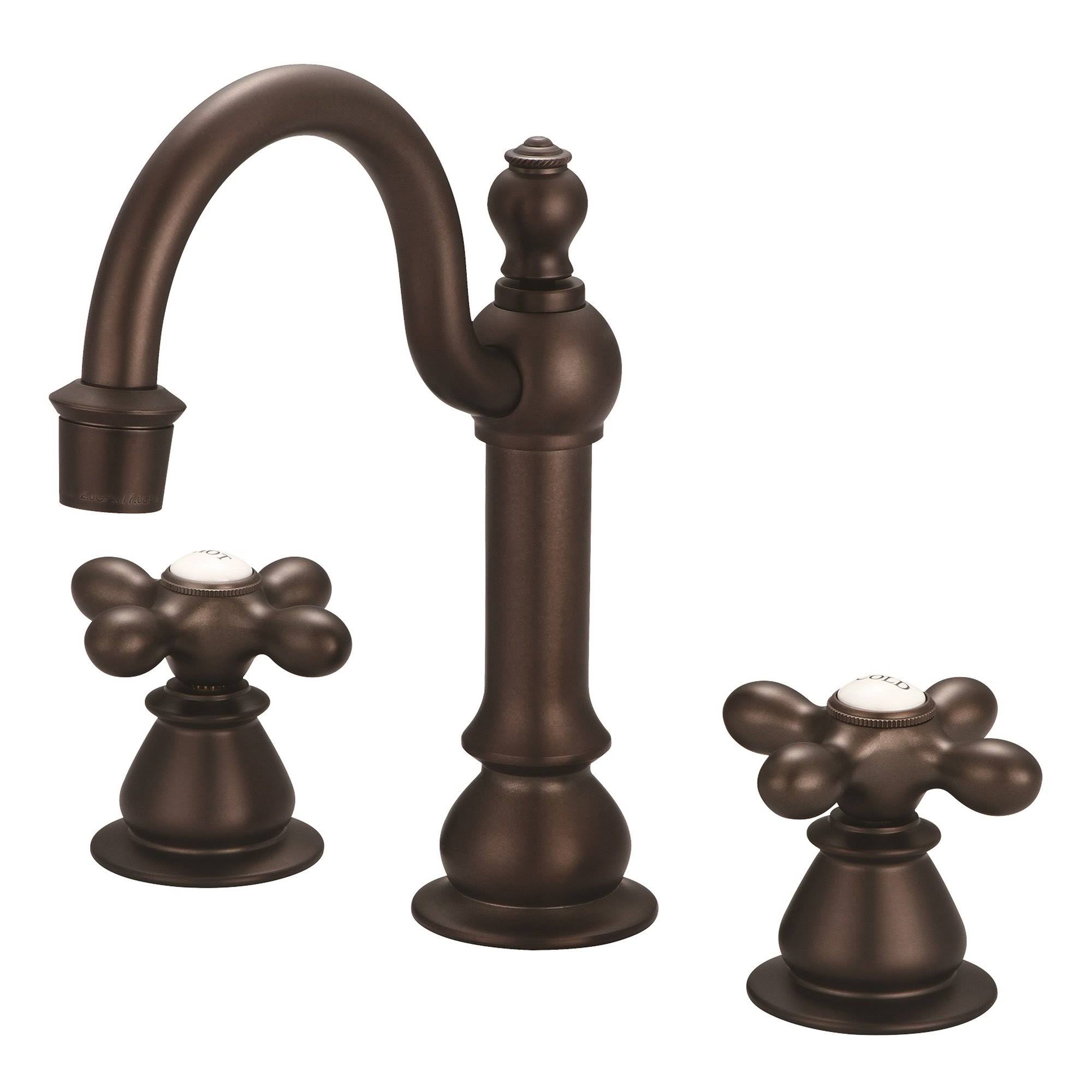 Oil-Rubbed Bronze Widespread Lavatory Faucets with Pop-Up Drain B4726
