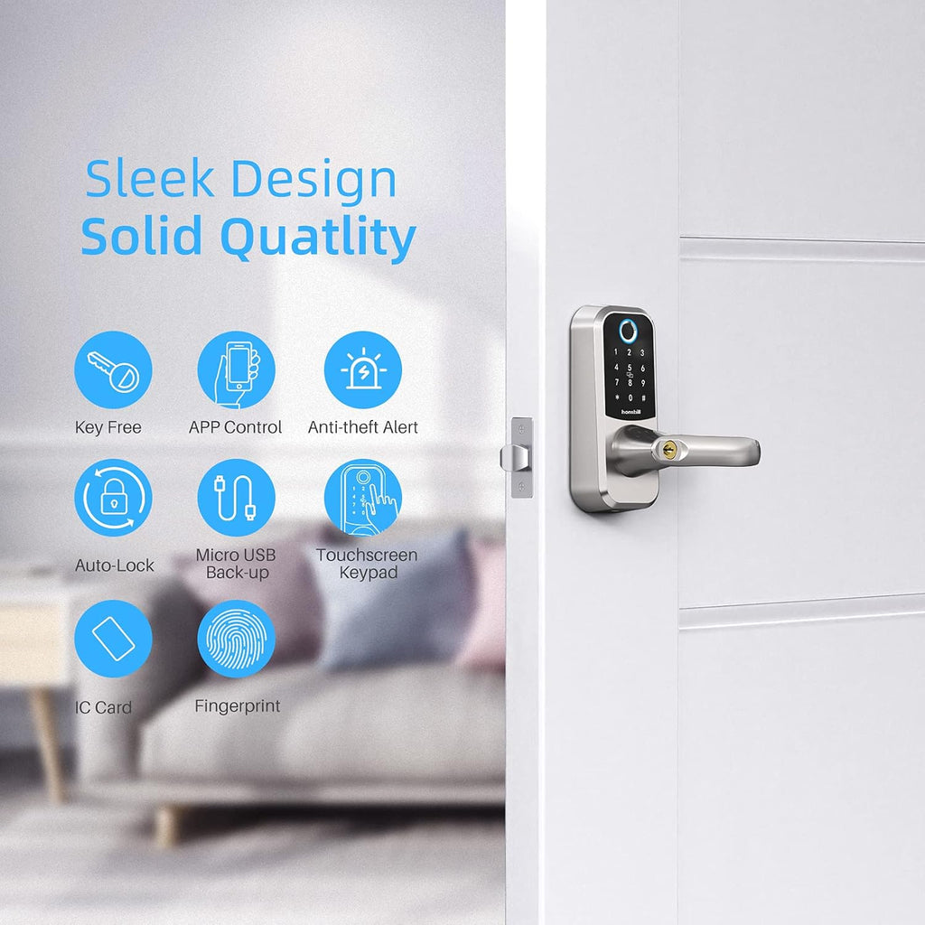 Smart Lock with Touchscreen Keypad, Bluetooth, Electronic Digital Deadbolt T105700