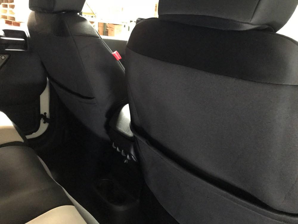 Gray & Black Neoprene Front & Rear Seat Covers V3660